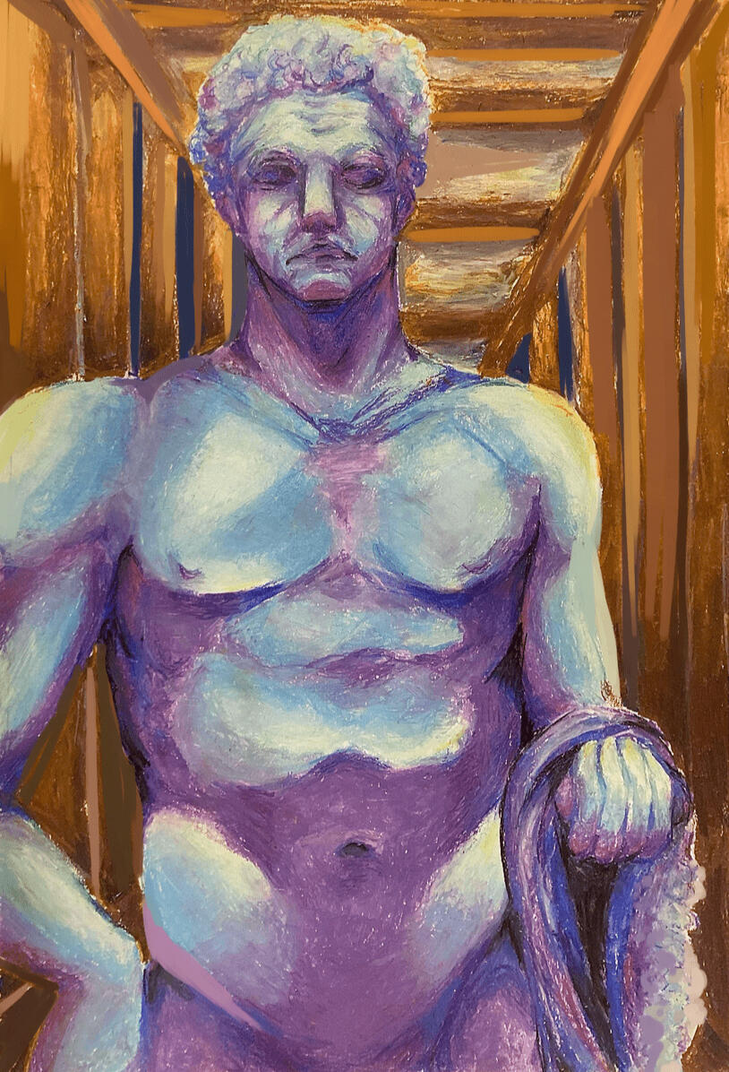 "herecles" oil pastel - 2024
