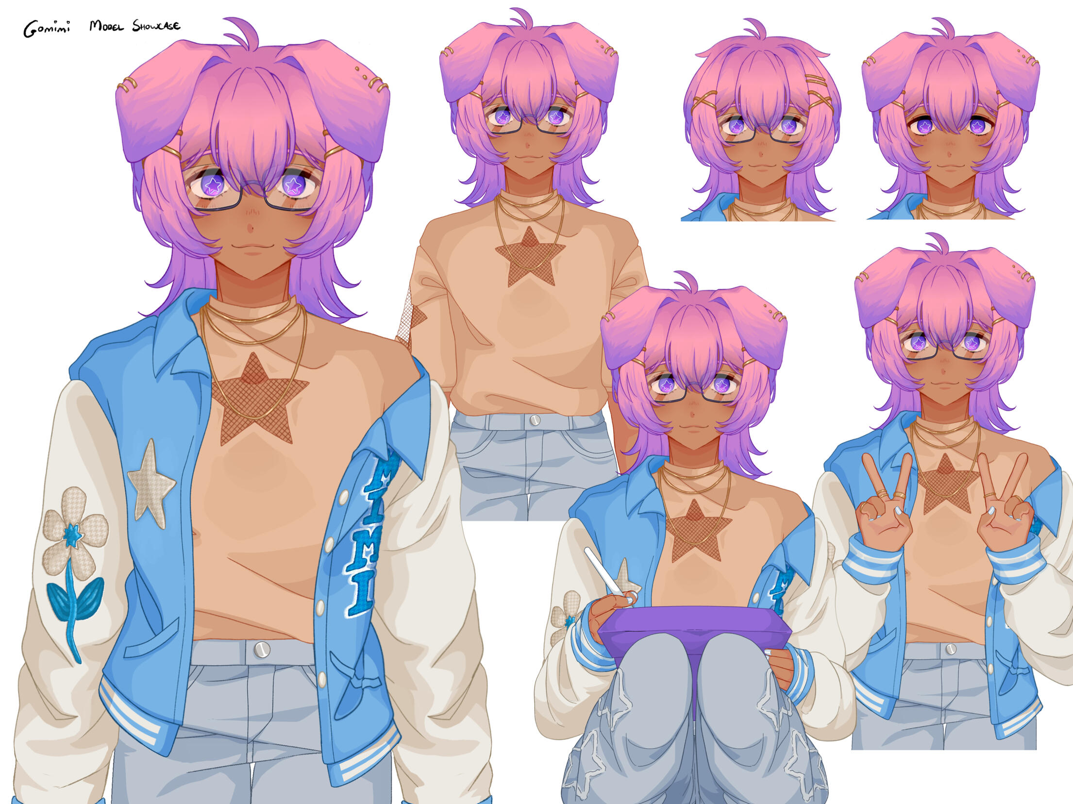 vtuber design + poses - 2024