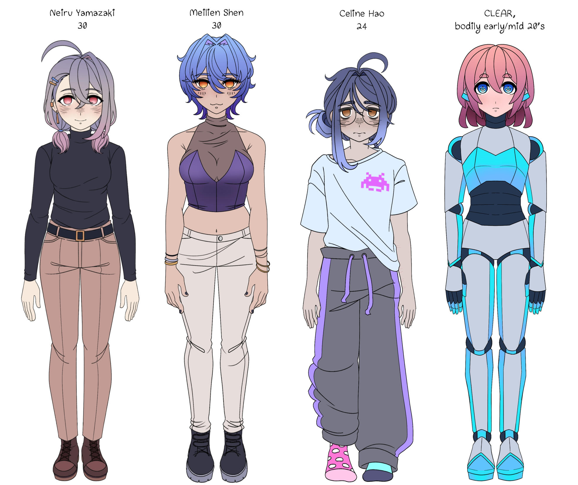 "can android girls really fall in love?" character lineup - 2026
